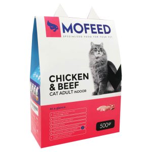 غذای خشک مفید برای گربه بالغ بدغذا حاوی گوشت مرغ و گاو