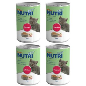کنسرو غذای گربه Nutri Pet مناسب بچه گربه بسته 4 عددی